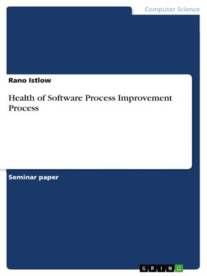 cover image of Health of Software Process Improvement Process